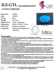 14.63 Ratti Turquoise With Govt. Lab Certificate-(610)